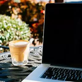 laptop and coffee